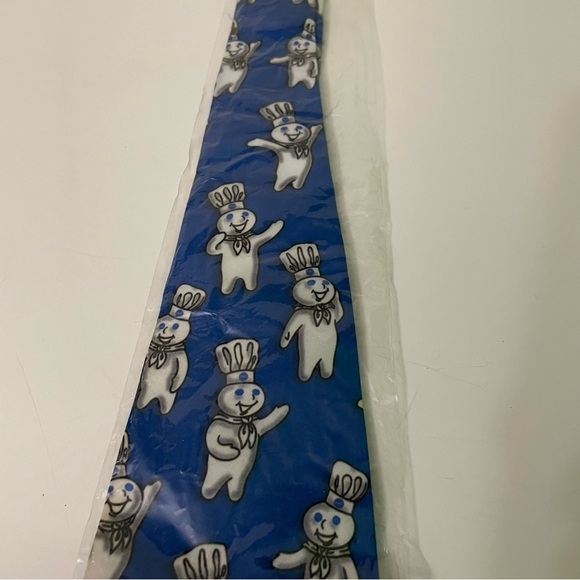 Pillsbury Doughboy Ralph Marlin Blue Classic Men Novelty Neck Tie - Picture 4 of 11
